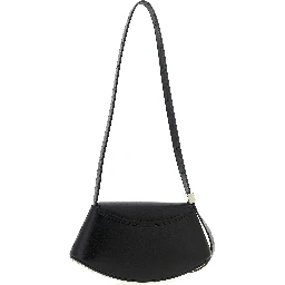 Black Bovine Leather Crossbody Bag