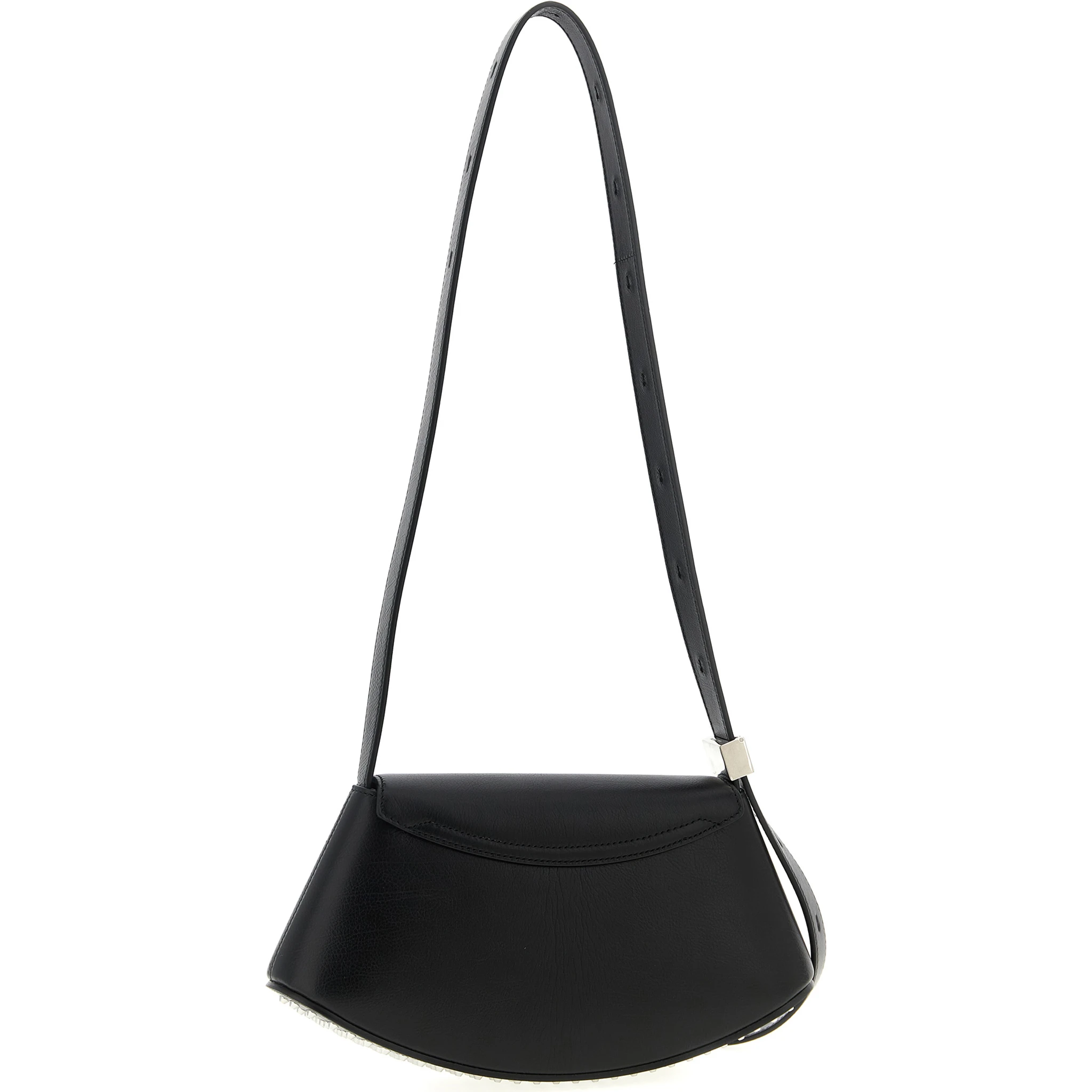 Black Bovine Leather Crossbody Bag