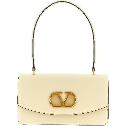 White Calfskin Shoulder Bag