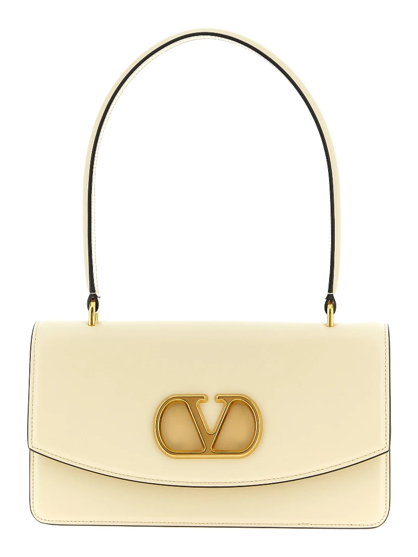 White Calfskin Shoulder Bag