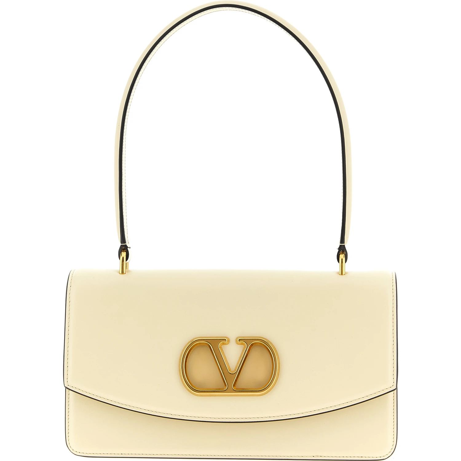 White Calfskin Shoulder Bag