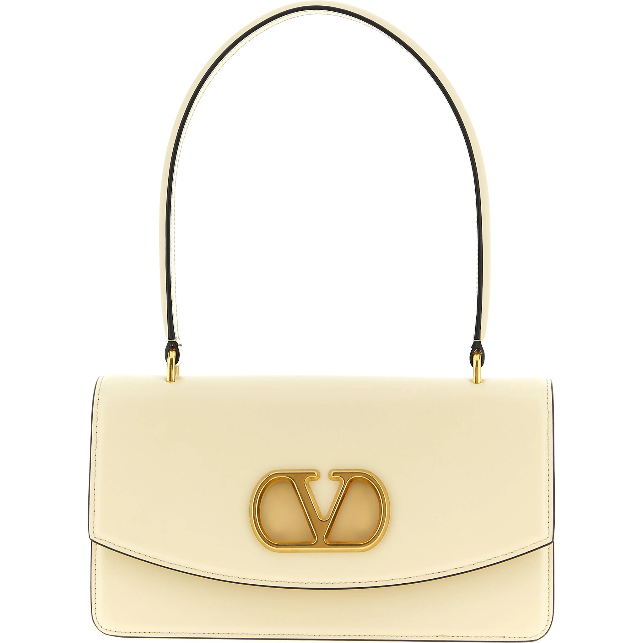 White Calfskin Shoulder Bag