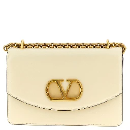 White Calfskin Shoulder Bag