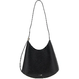 Black Bovine Leather Shoulder Bag