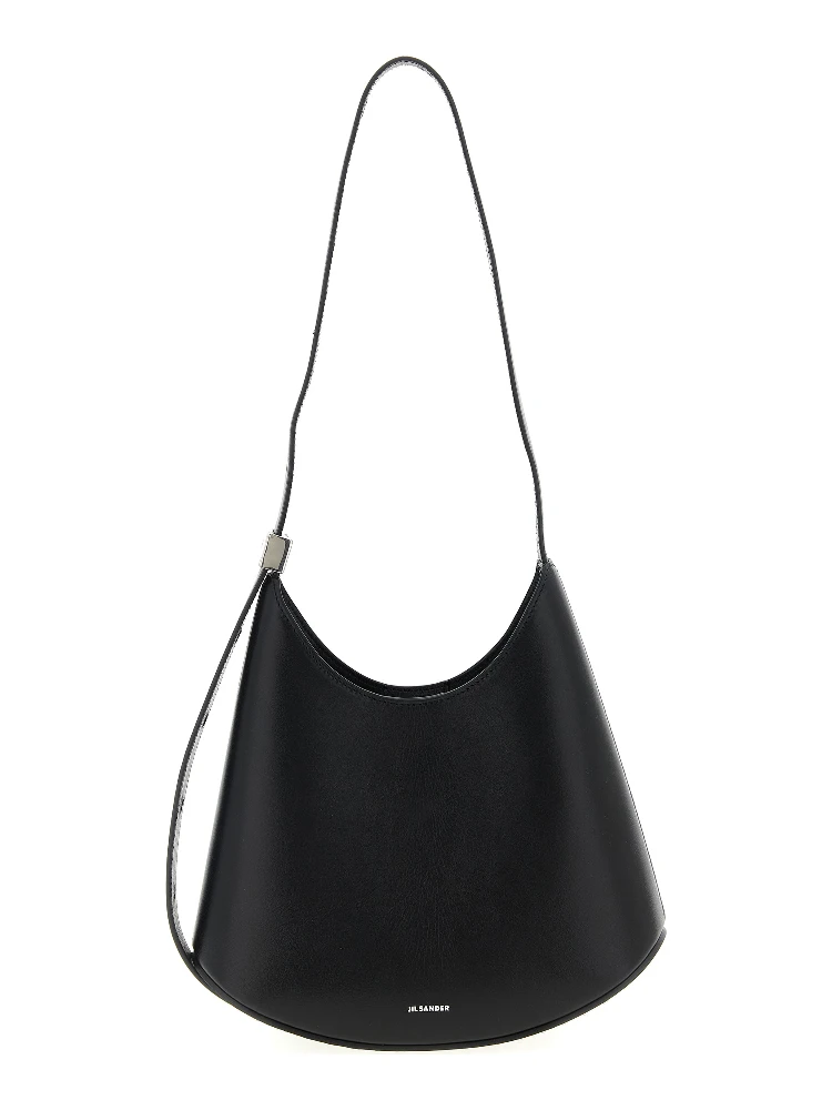 Black Bovine Leather Shoulder Bag