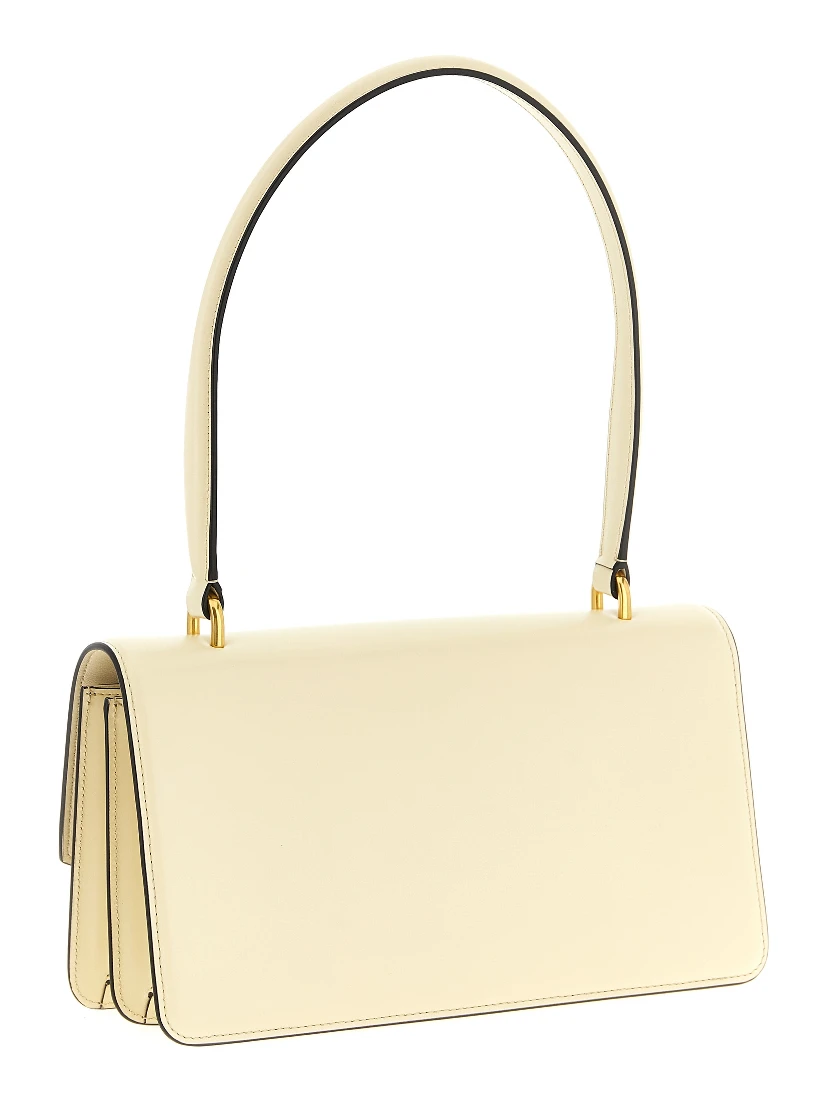 White Calfskin Shoulder Bag