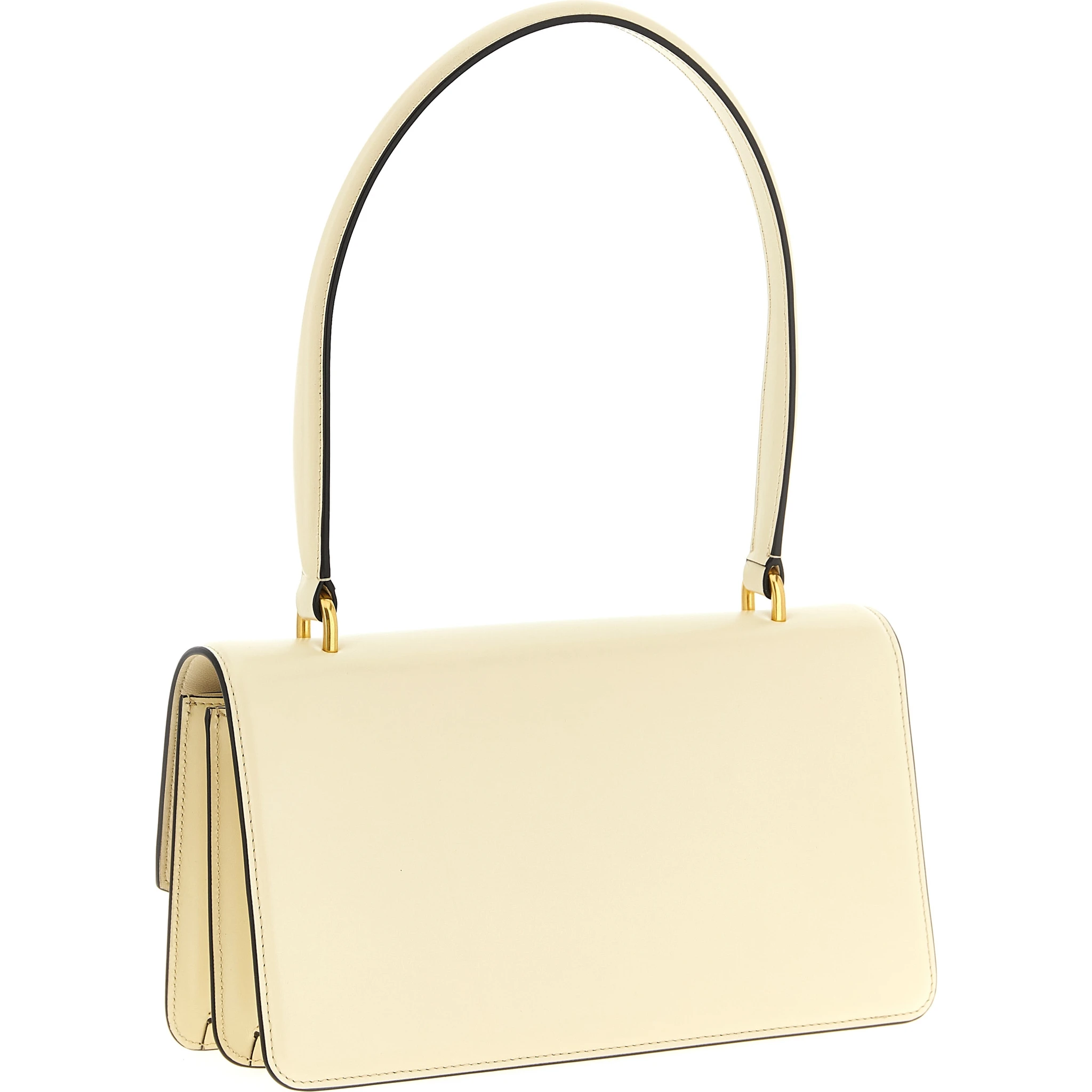 White Calfskin Shoulder Bag