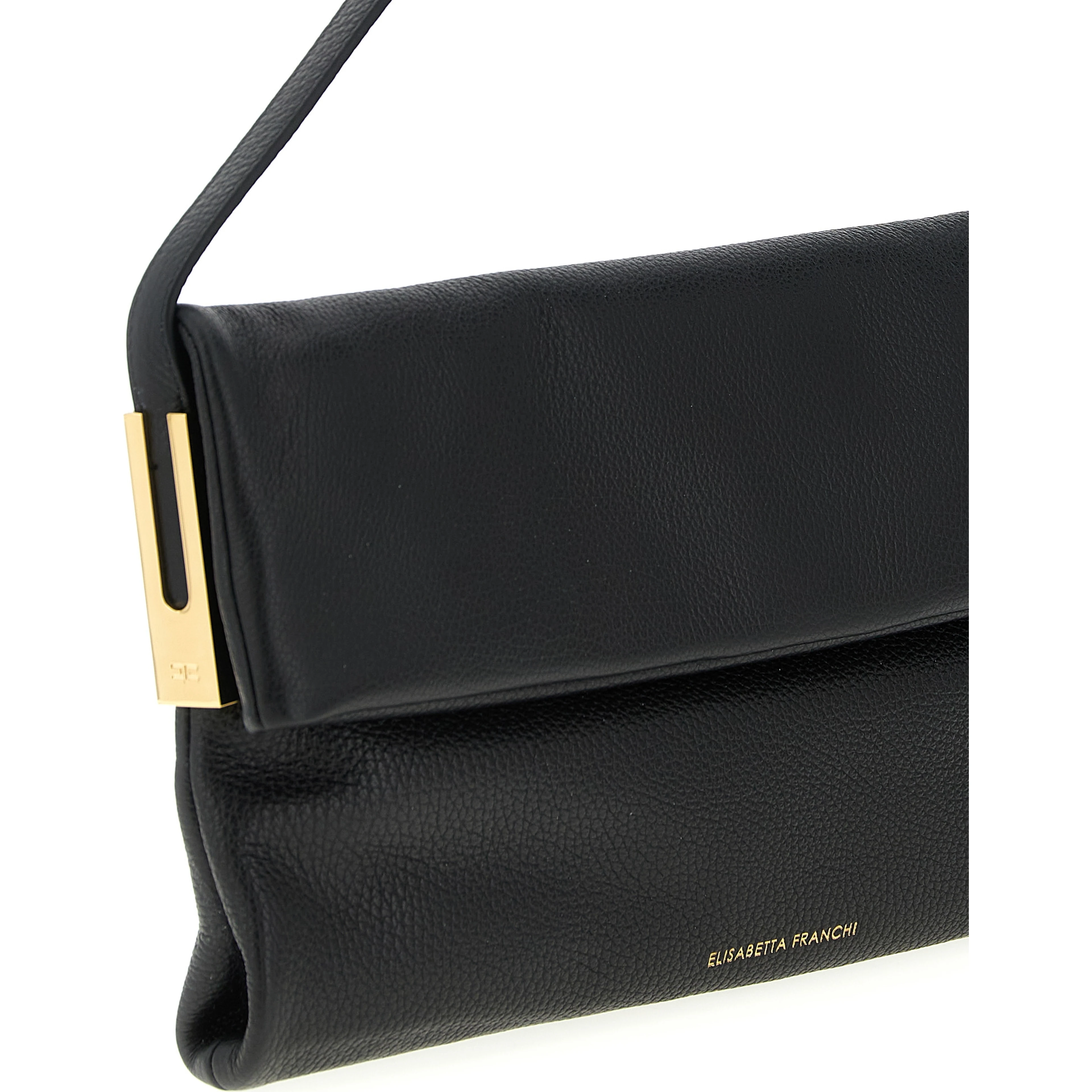 Black Calfskin Shoulder Bag