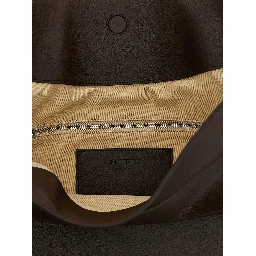 Brown Calfskin Shoulder Bag