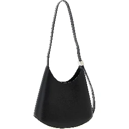 Black Bovine Leather Shoulder Bag