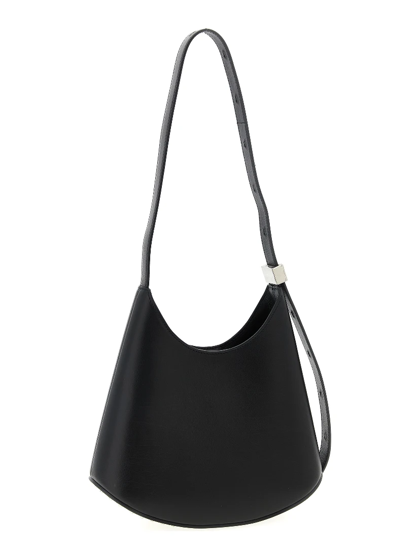 Black Bovine Leather Shoulder Bag