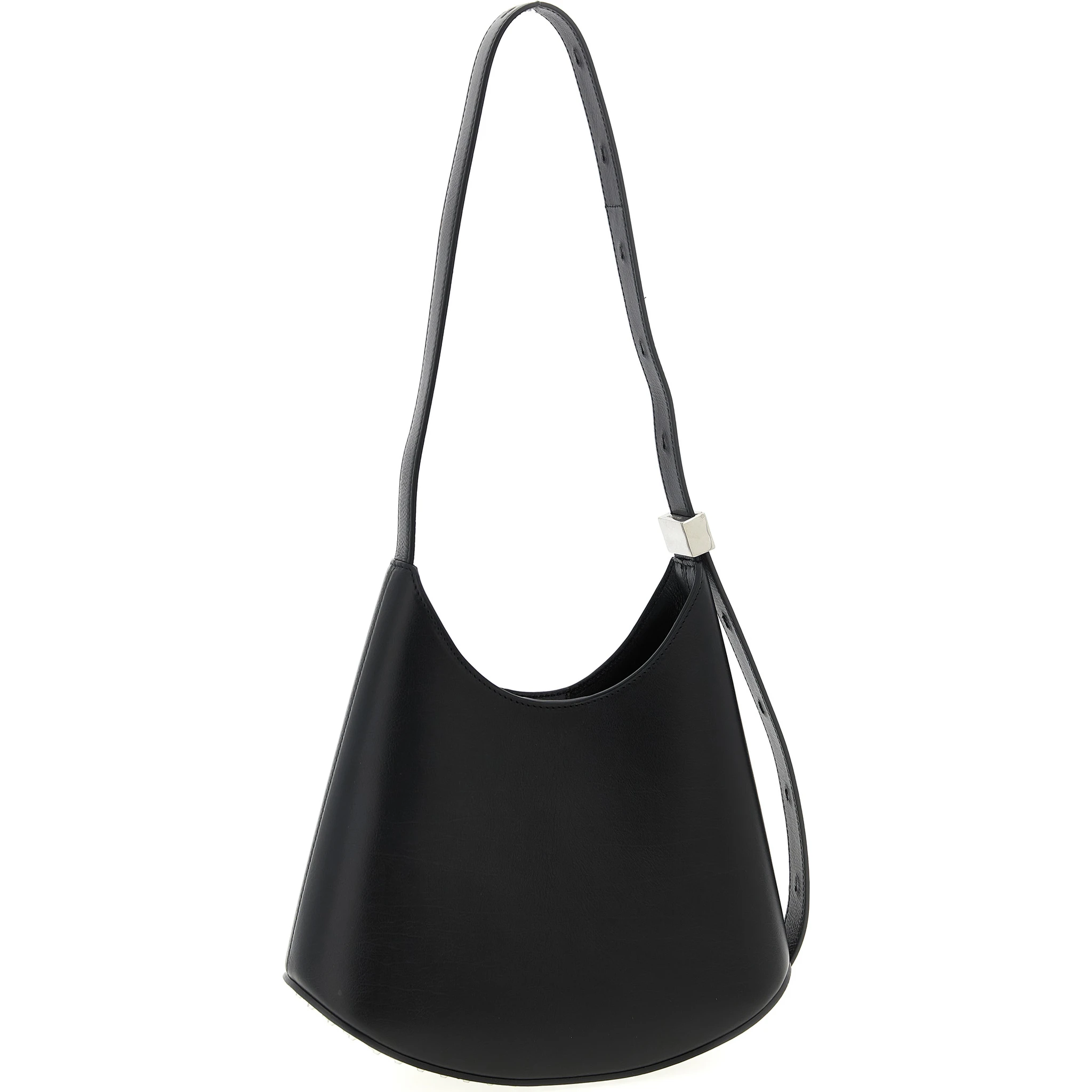 Black Bovine Leather Shoulder Bag