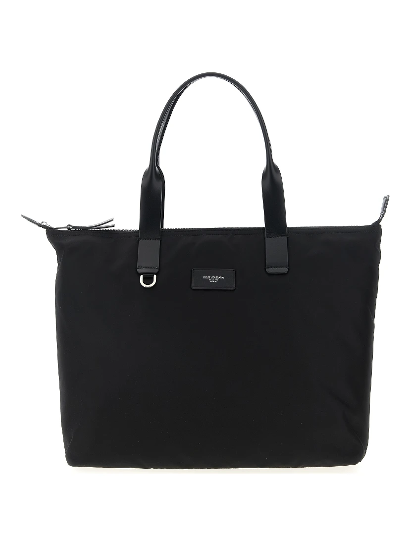 Black Polyamide Tote Bag