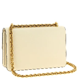 White Calfskin Shoulder Bag