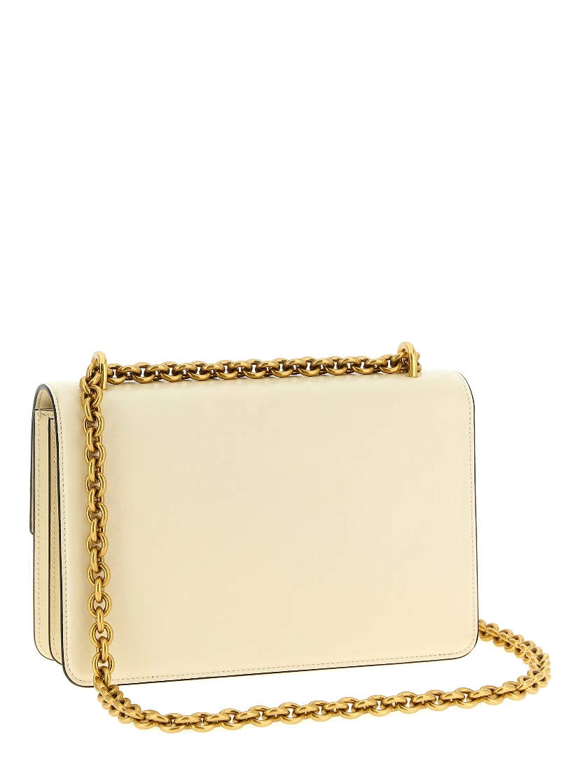 White Calfskin Shoulder Bag