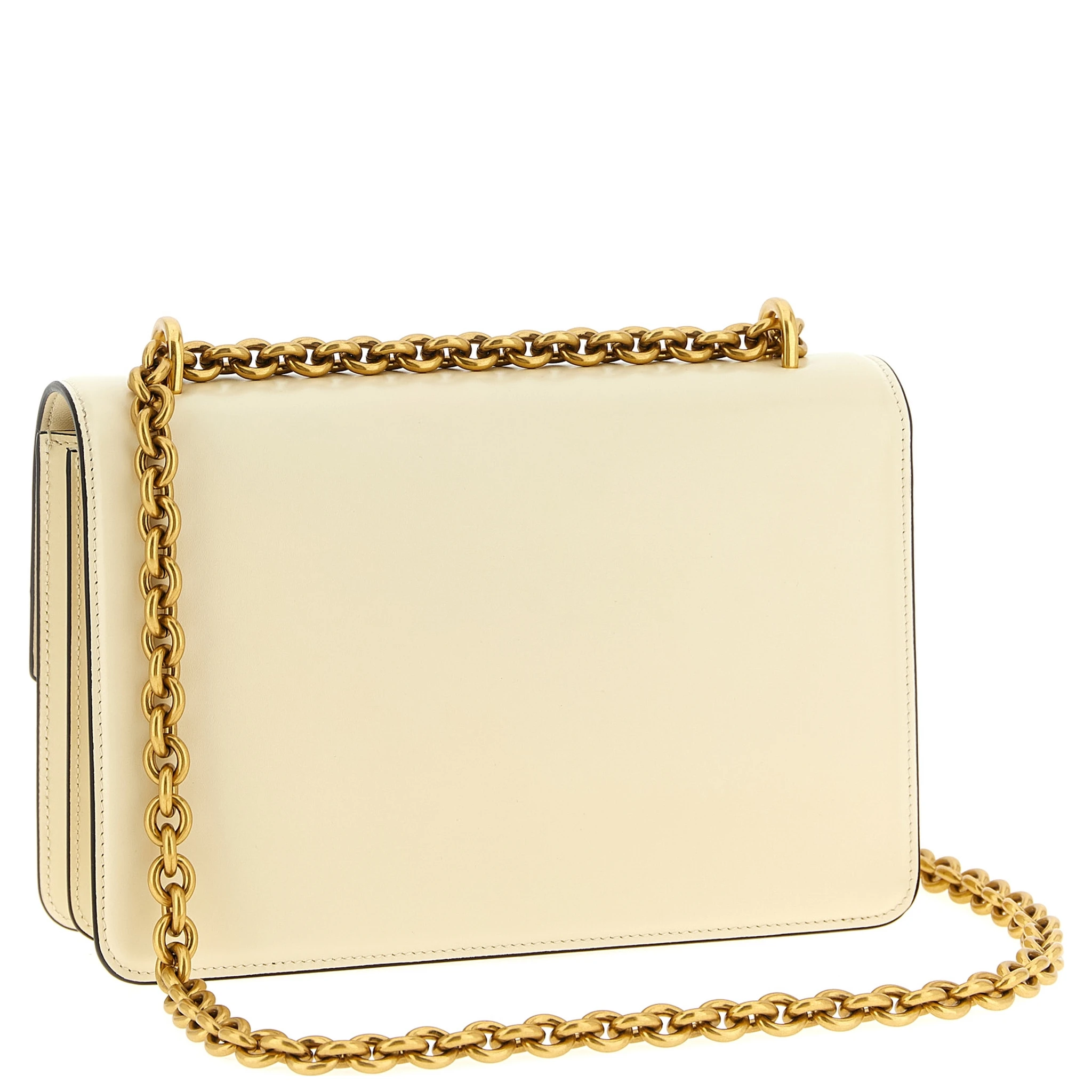 White Calfskin Shoulder Bag