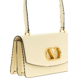 White Calfskin Shoulder Bag
