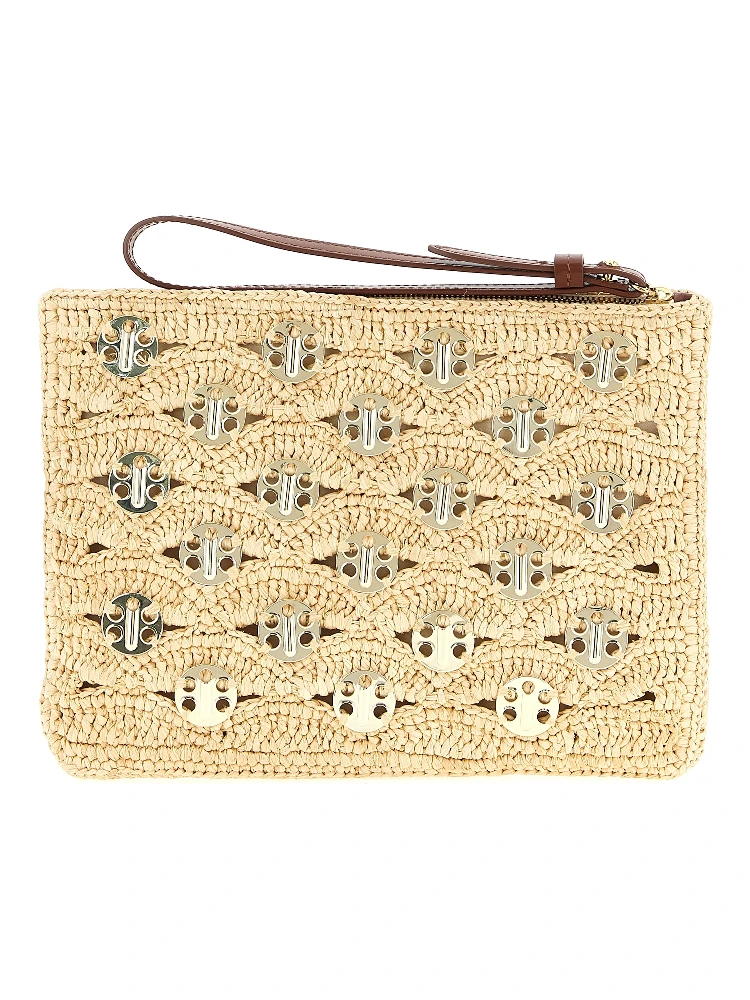 Beige Rayon Clutch Bag alternative