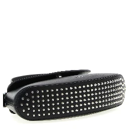 Black Bovine Leather Crossbody Bag