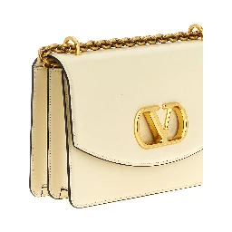 White Calfskin Shoulder Bag