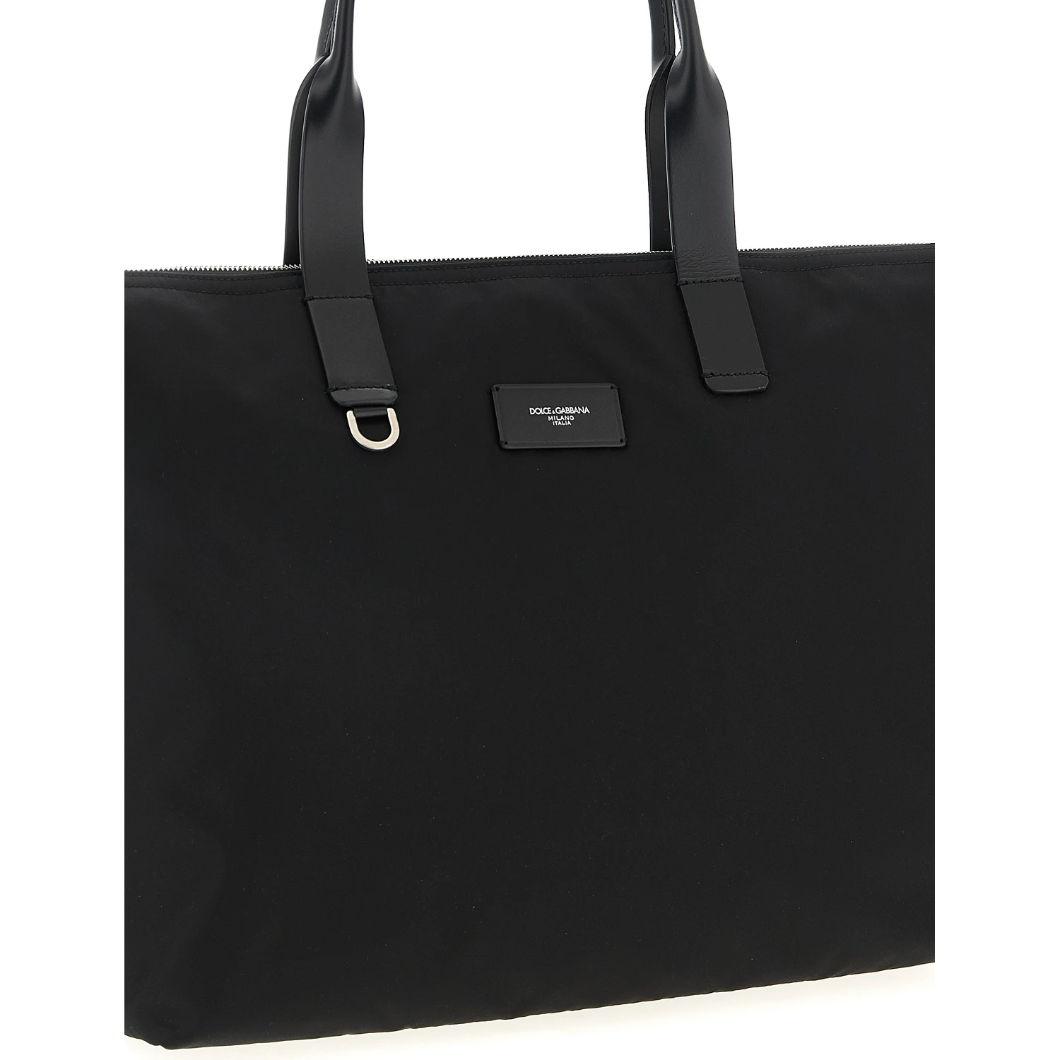 Black Polyamide Tote Bag