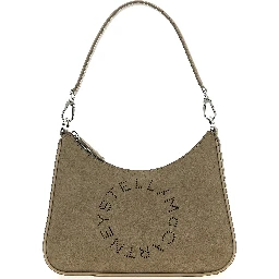 Gray Polyamide Shoulder Bag