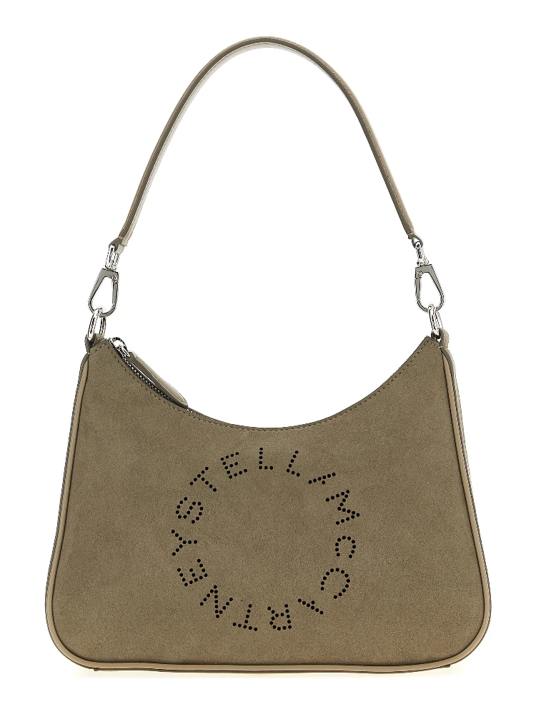 Gray Polyamide Shoulder Bag