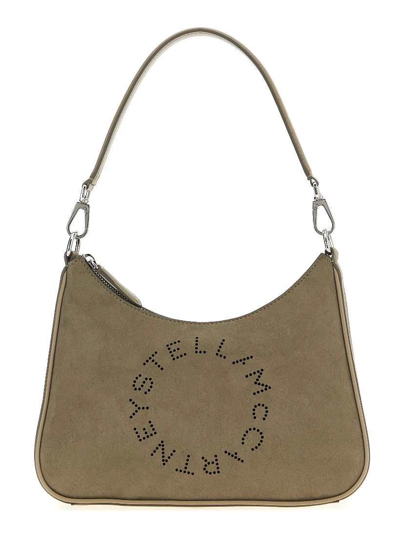 Gray Polyamide Shoulder Bag