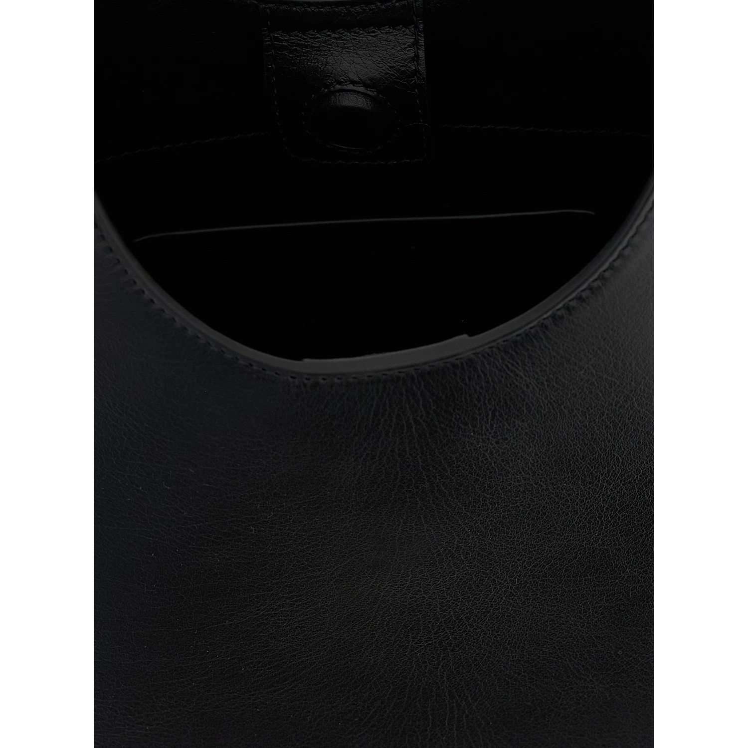 Black Bovine Leather Shoulder Bag