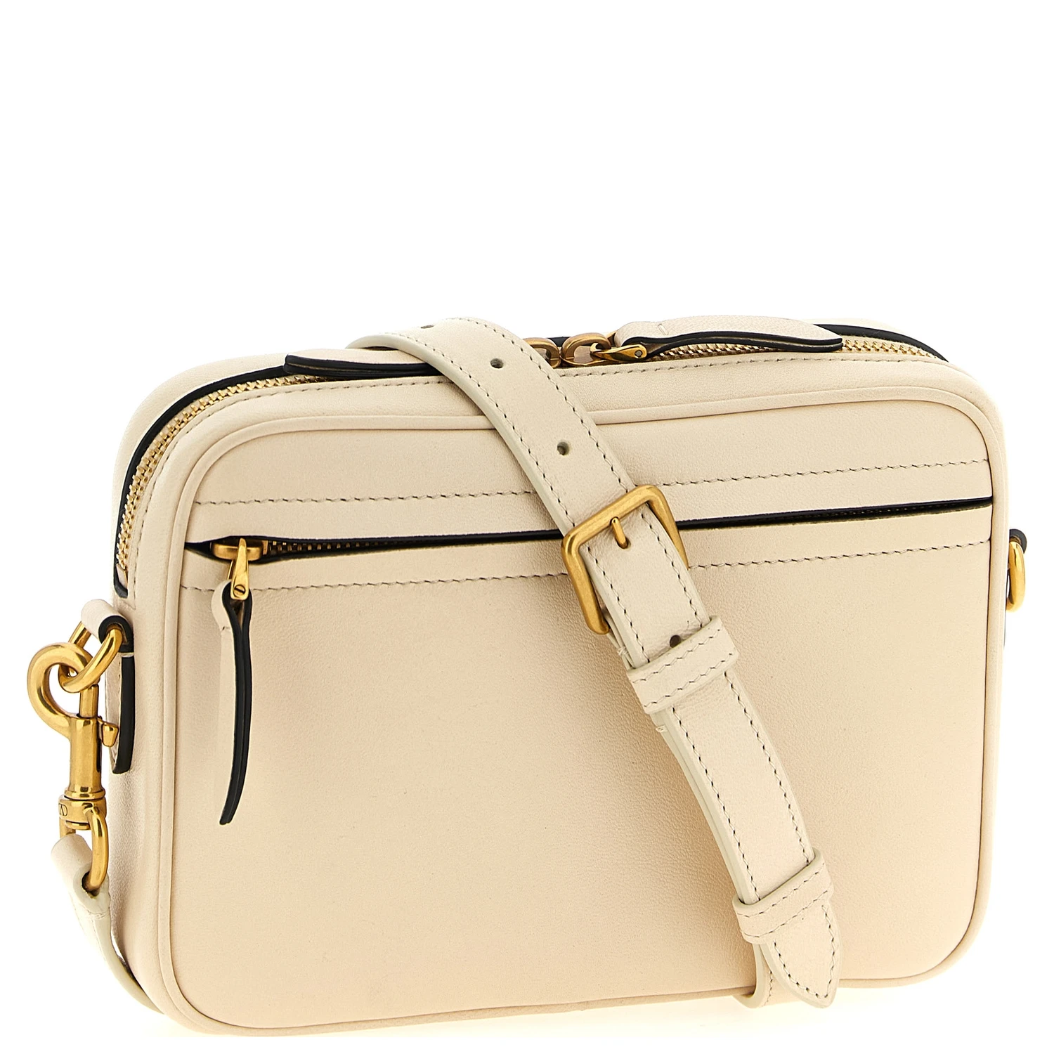 Bicolor Lamb Leather Crossbody Bag
