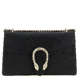 Black Calfskin Shoulder Bag