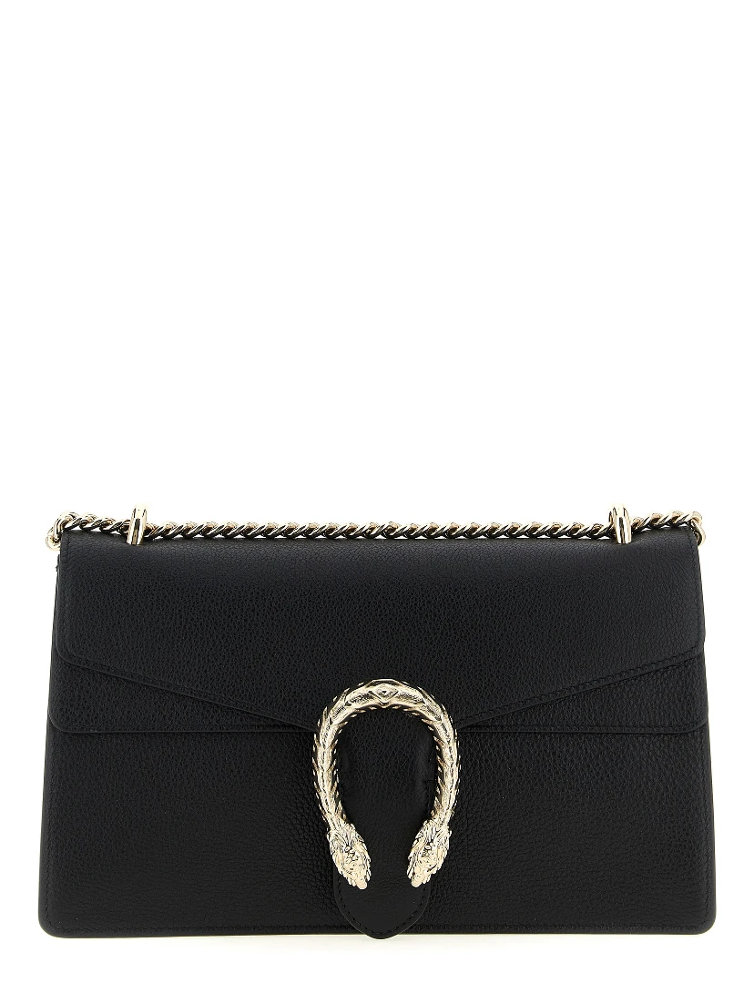 Black Calfskin Shoulder Bag