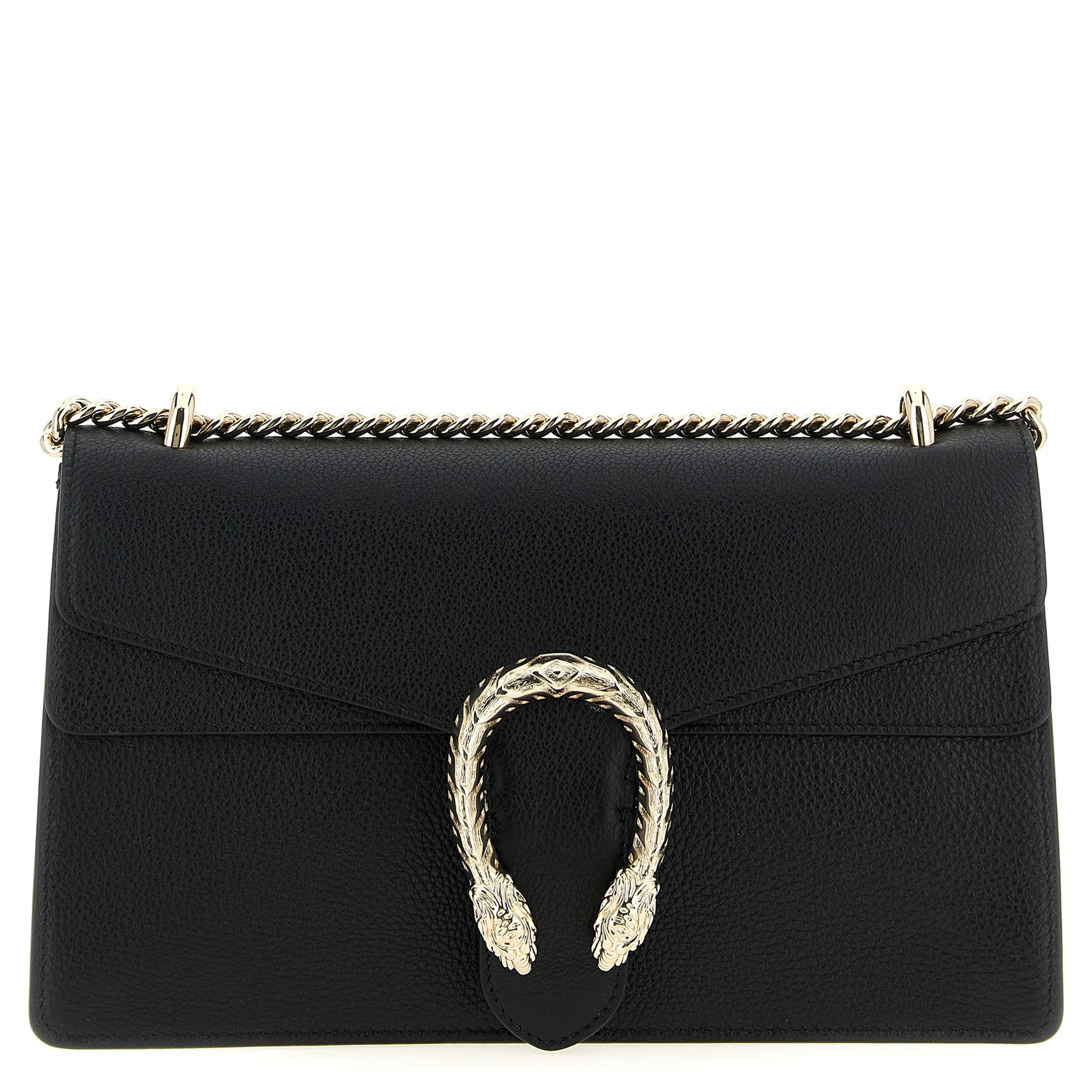 Black Calfskin Shoulder Bag