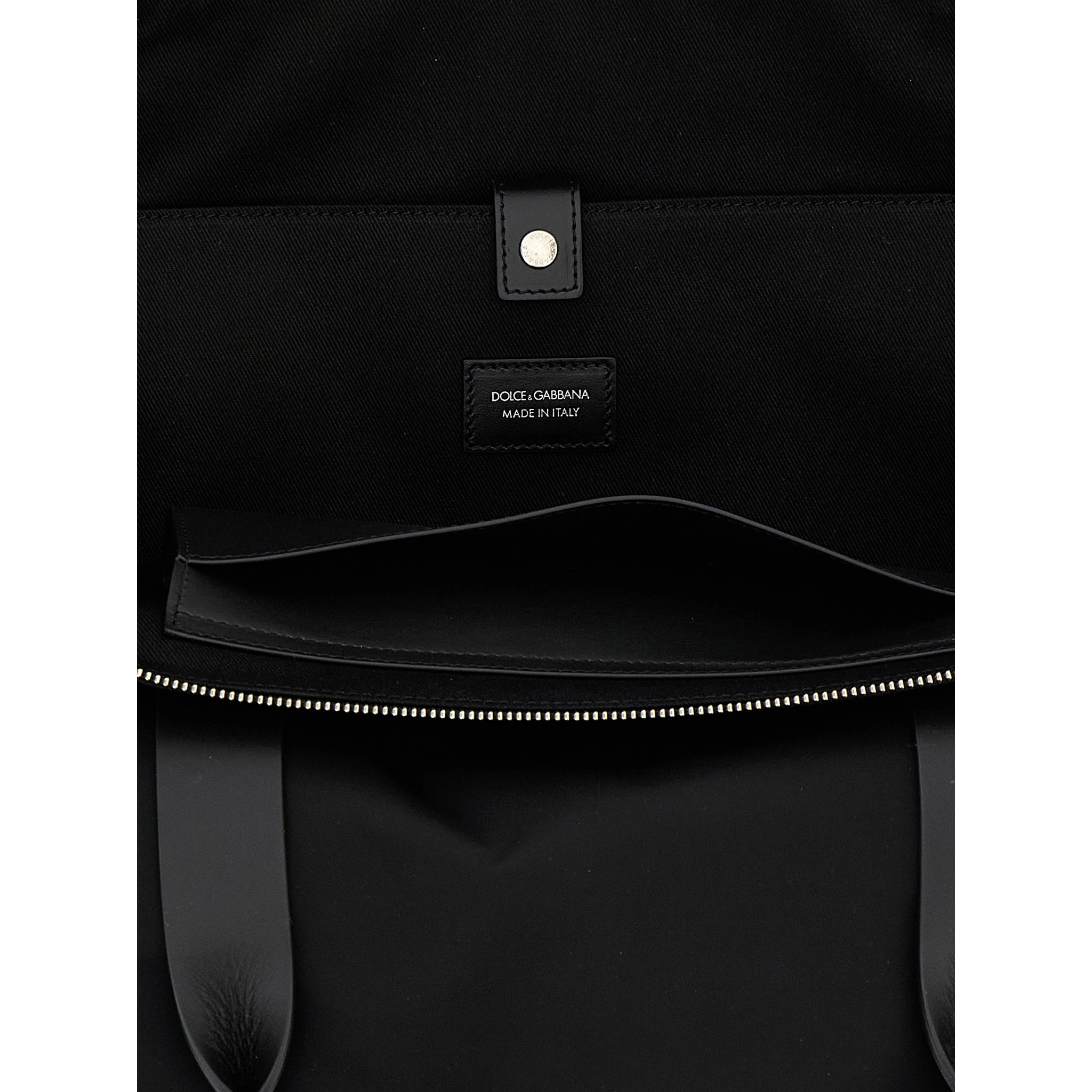 Black Polyamide Tote Bag
