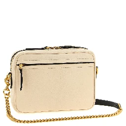 Bicolor Lamb Leather Crossbody Bag