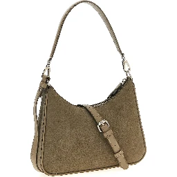 Gray Polyamide Shoulder Bag