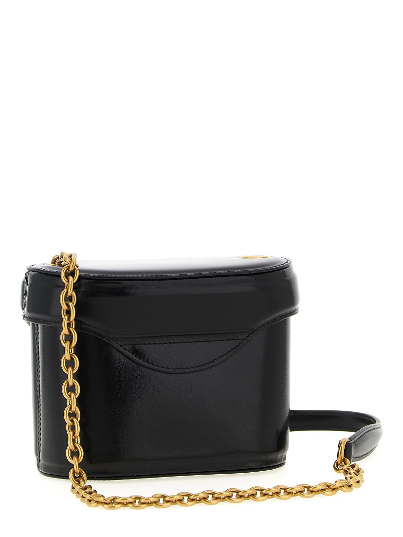 Black Calfskin Crossbody Bag