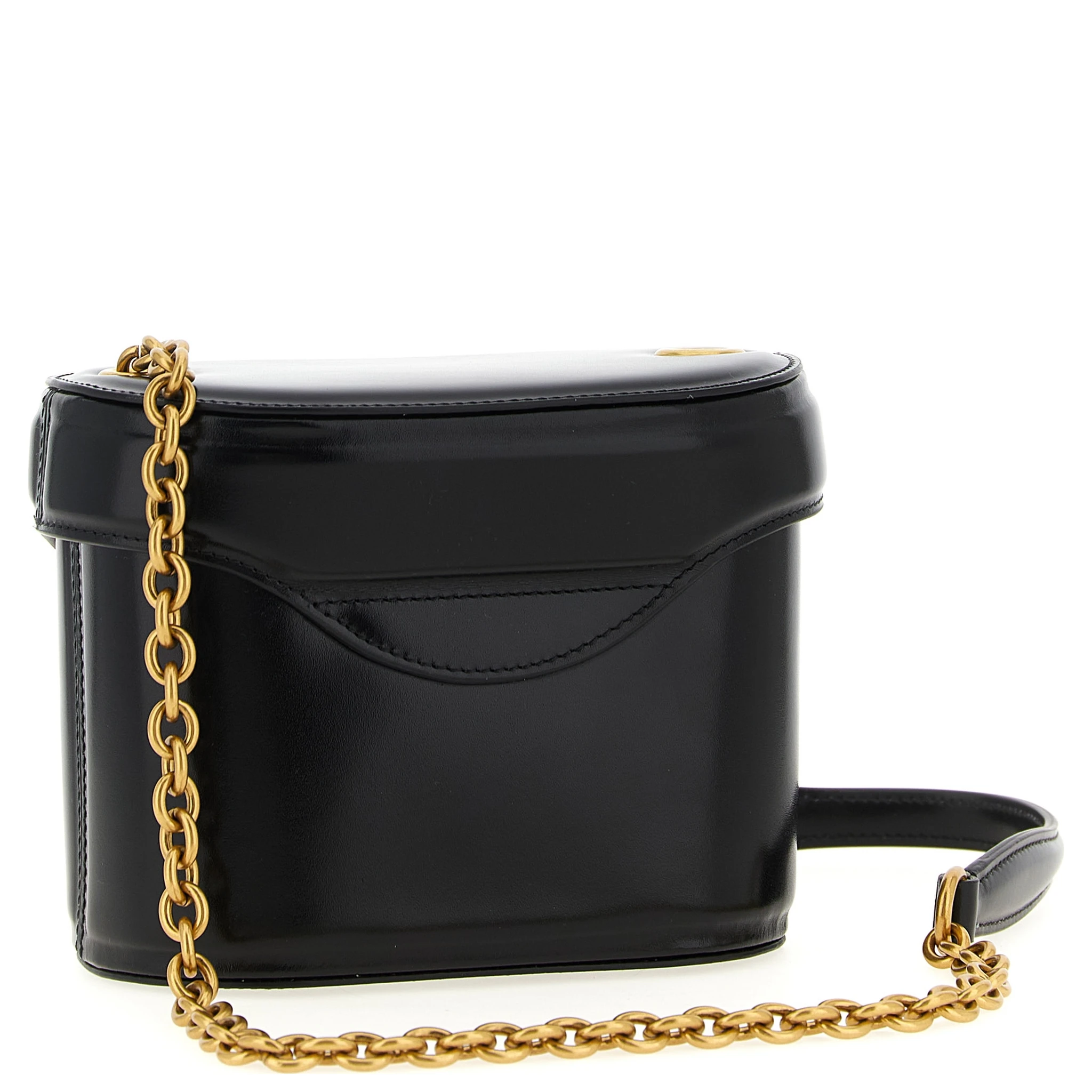 Black Calfskin Crossbody Bag