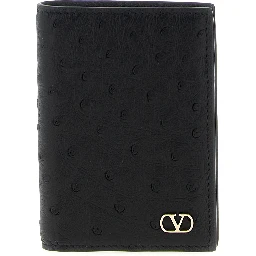 Black Ostrich Skin Cardholder