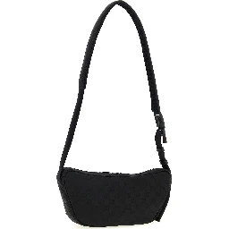 Black Polyester Crossbody Bag