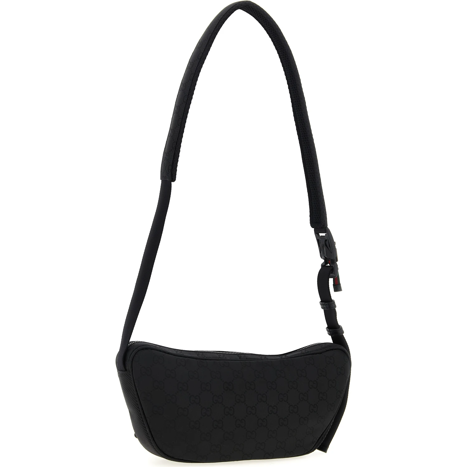 Black Polyester Crossbody Bag