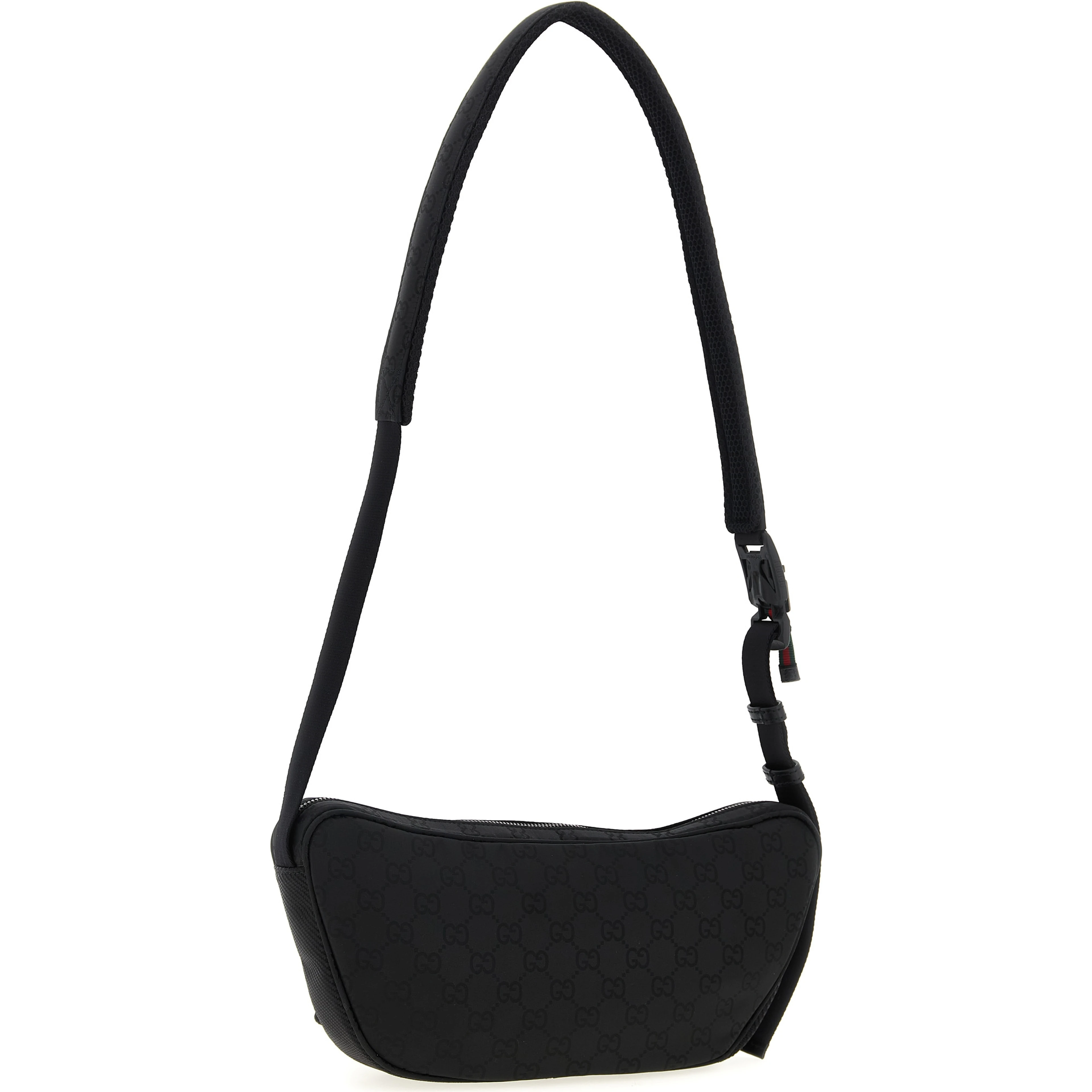 Black Polyester Crossbody Bag