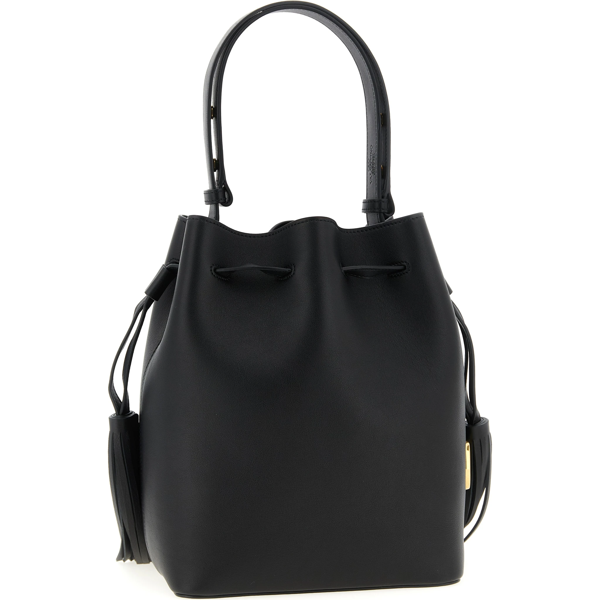 Black Calfskin Shoulder Bag