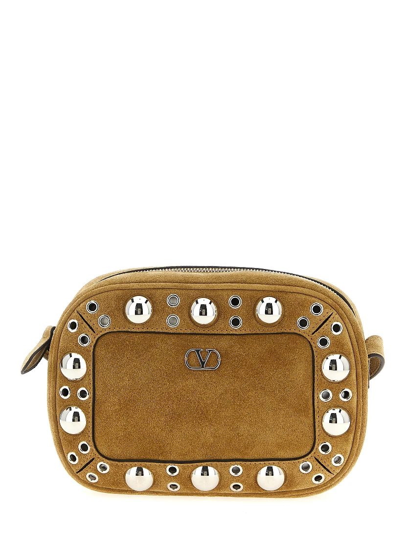 Beige Cowhide Crossbody Bag