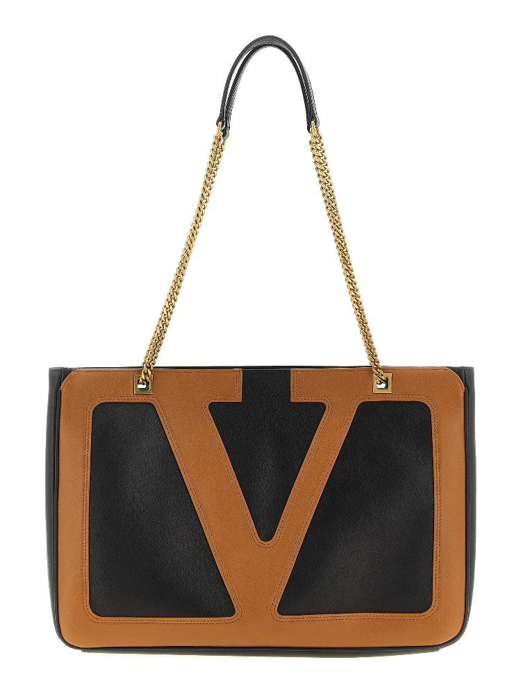 Brown Lamb Leather Tote Bag
