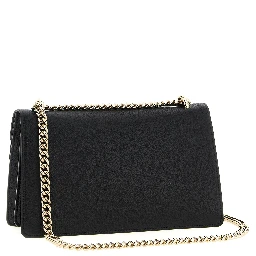 Black Calfskin Shoulder Bag