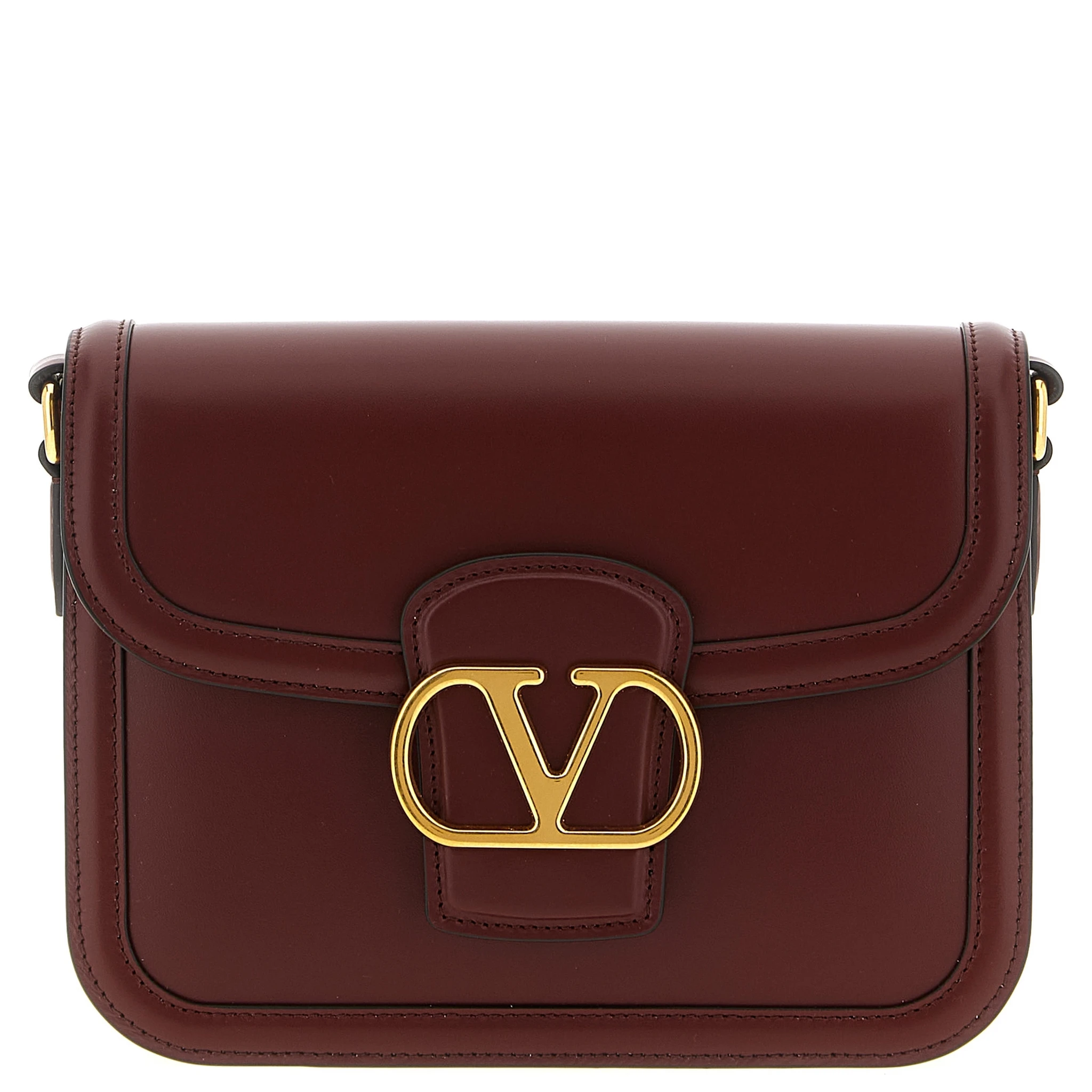 Bordeaux Calfskin Crossbody Bag