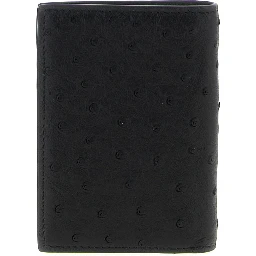Black Ostrich Skin Cardholder