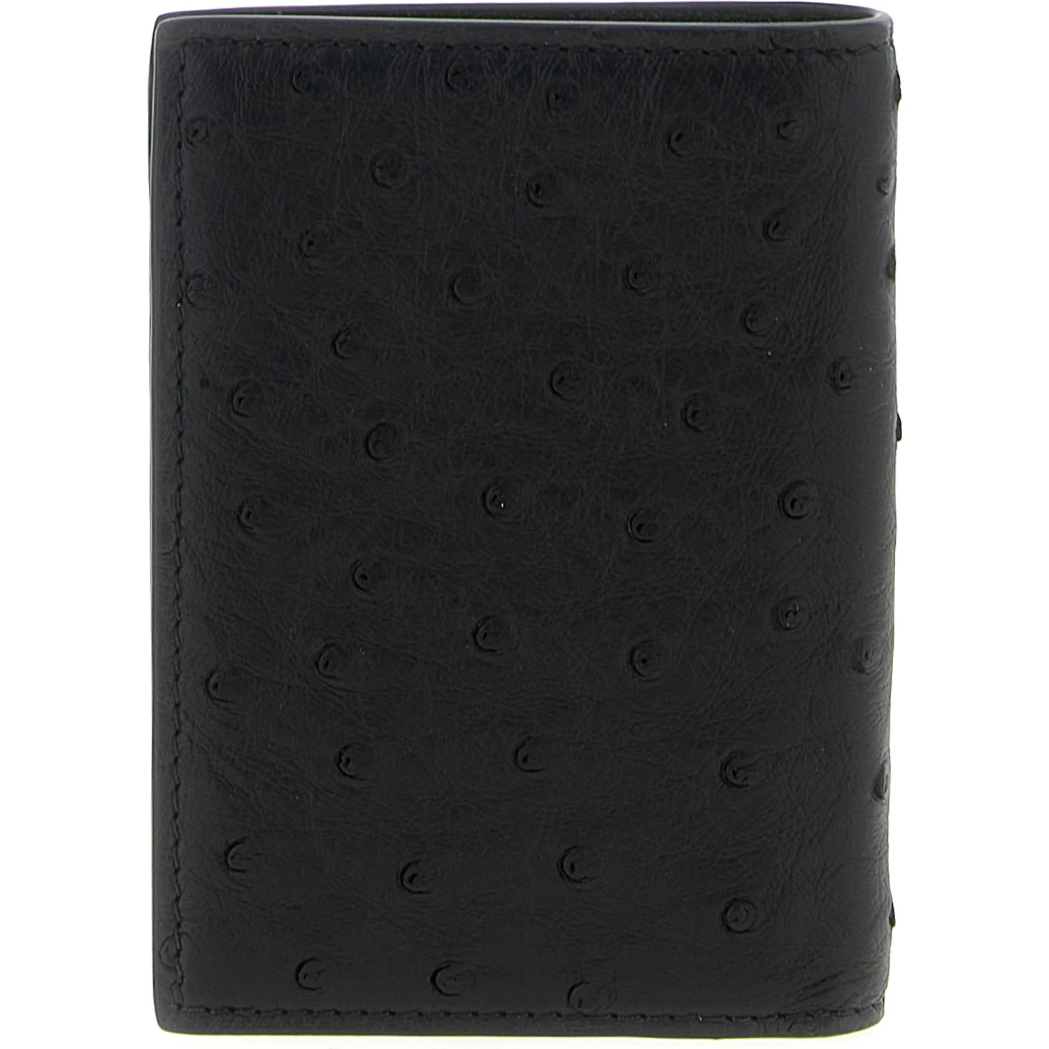 Black Ostrich Skin Cardholder