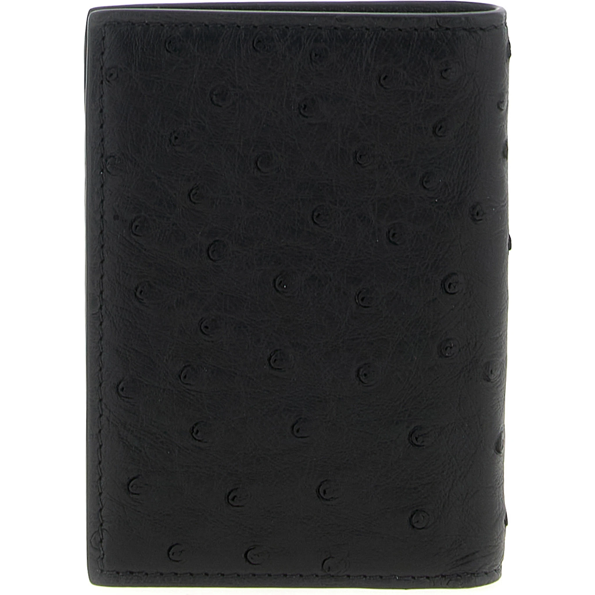 Black Ostrich Skin Cardholder
